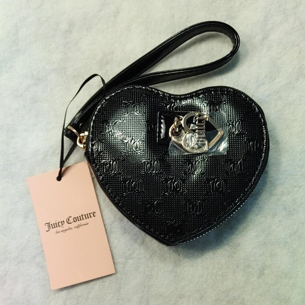 Juicy Couture Black Heart Wristlet